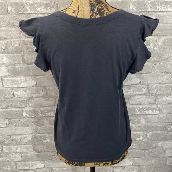 Loft Grey Flutter Sleeve Tee - Picture 3 of 5